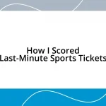 How I Scored Last-Minute Sports Tickets