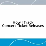 How I Track Concert Ticket Releases